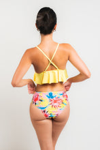 Cargar imagen en el visor de la galería, High Waisted - Bikini Yellow and floral bottom
