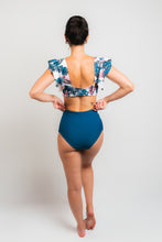 Cargar imagen en el visor de la galería, High Waisted - Bikini Verde Flower Print