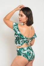 Cargar imagen en el visor de la galería, High Waisted - Two Piece Green Leaves