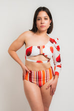 Cargar imagen en el visor de la galería, High Waisted - Beige con print de flores